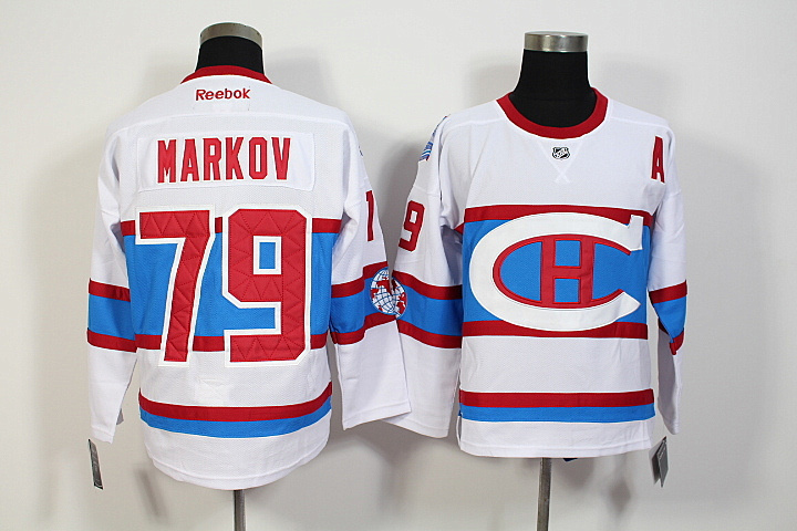 NHL Montreal Canadiens #79 Markov White Classic 2016 Jersey