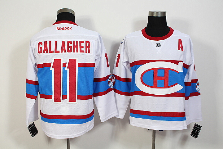 NHL Montreal Canadiens #11 Gallagher White Classic 2016 Jersey