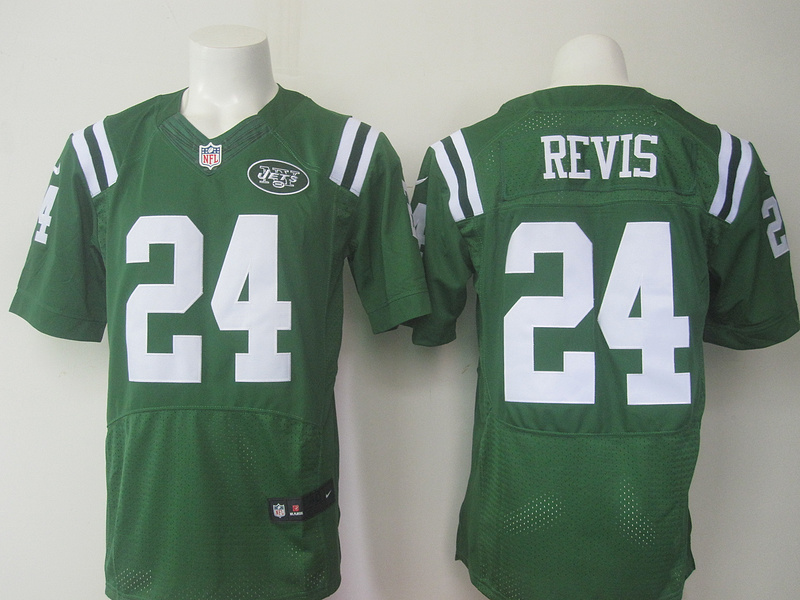 NFL New York Jets #24 Revis Green Elite Jersey
