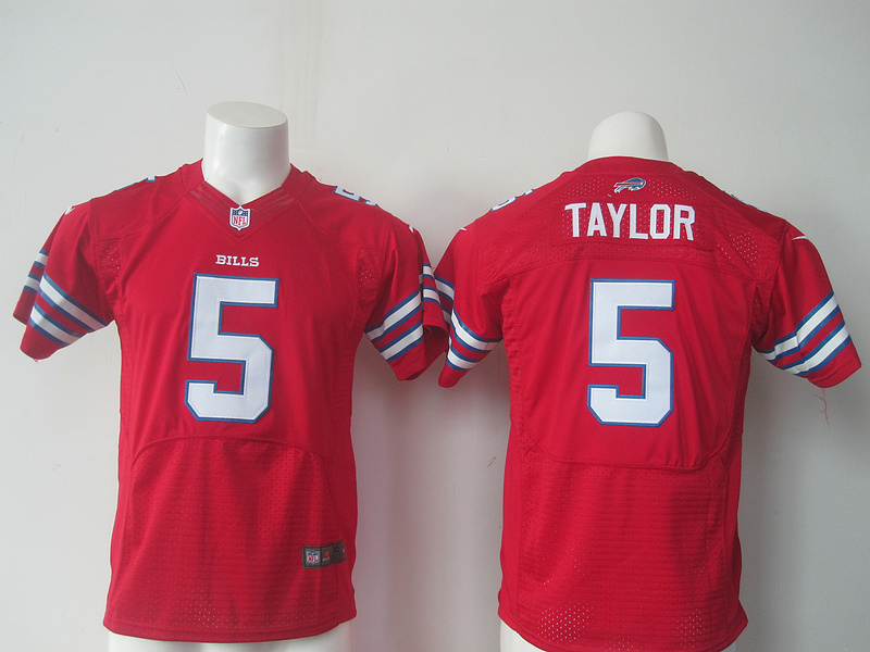 Youth Nike Buffalo Bills #5 Taylor Red Elite Jersey