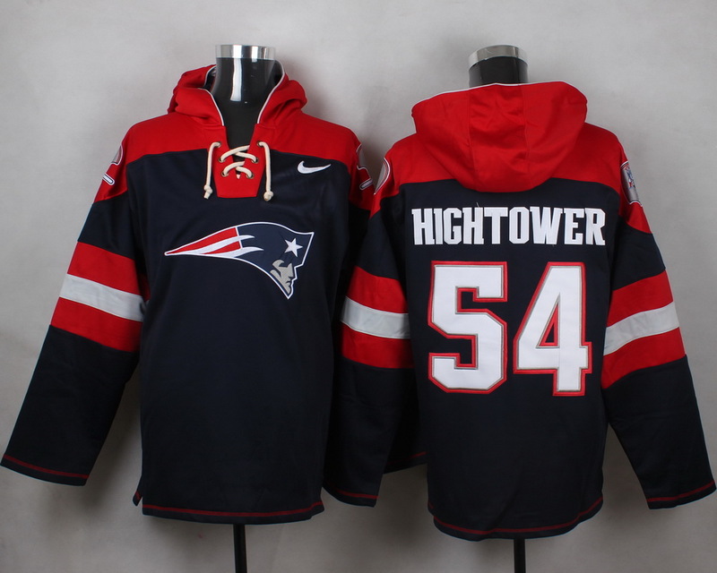 NFL New England Patriots #54 Hightower Blue Hoodie