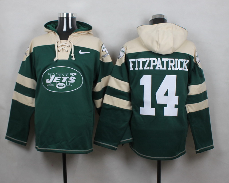 NFL New York Jets #14 Fitzpatrick Green Hoodie