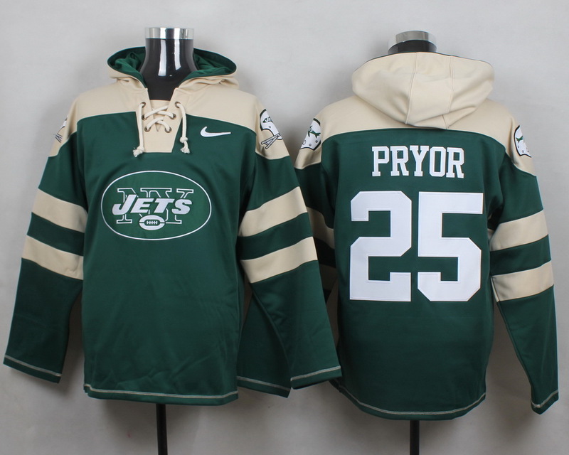 NFL New York Jets #25 Pryor Green Hoodie