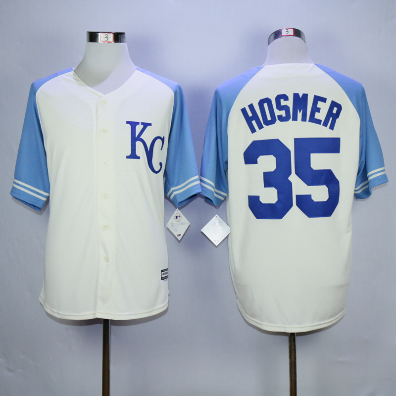 MLB Exclusive Kansas City Royals #4 Hosmer White Vintage Jersey 