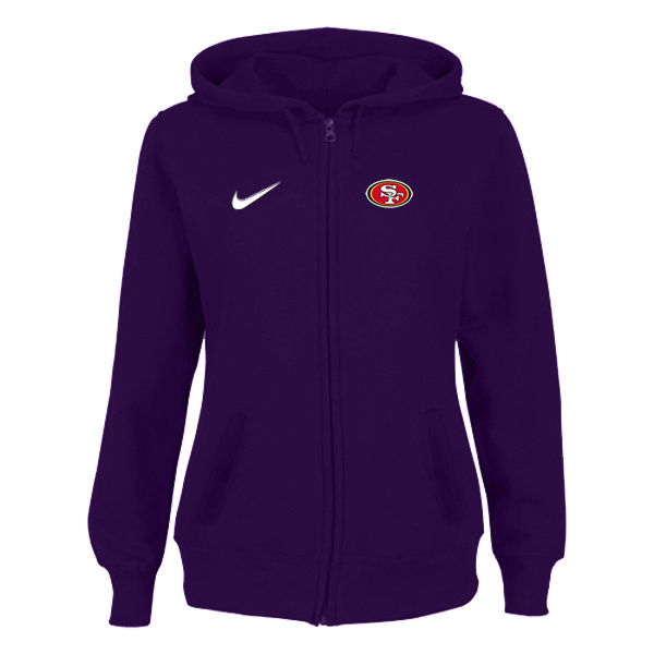 Womens San Francisco 49ers Purple Stadium Rally Full Zip Hoodie 