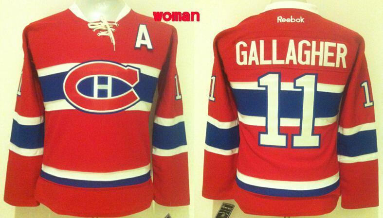 NHL Montreal Canadiens #11 Gallagher Red Women Jersey