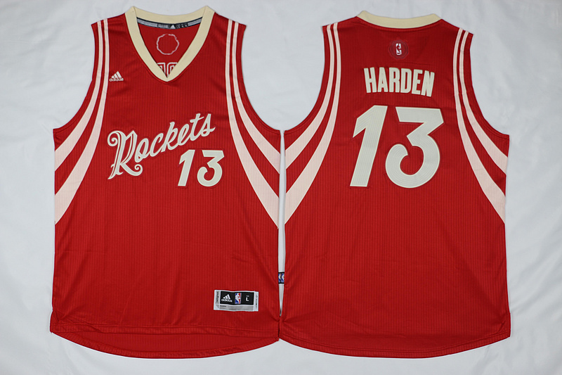 NBA Houston Rockets #13 Harden Red 15-16 Christmas Jersey