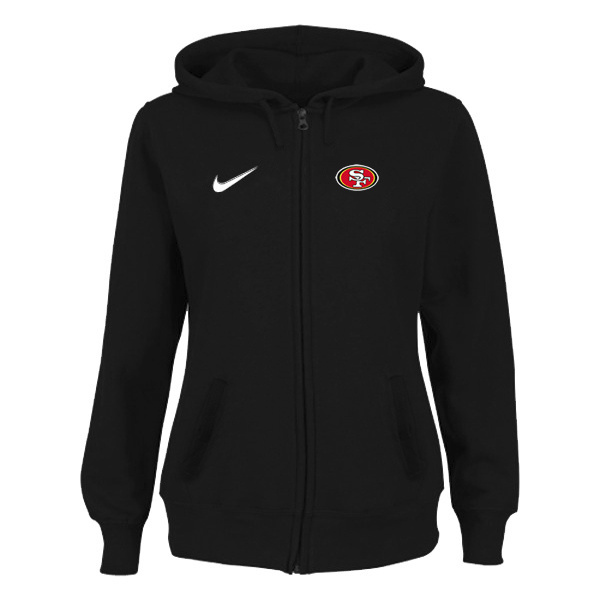 Womens San Francisco 49ers Black Stadium Rally Full Zip Hoodie 