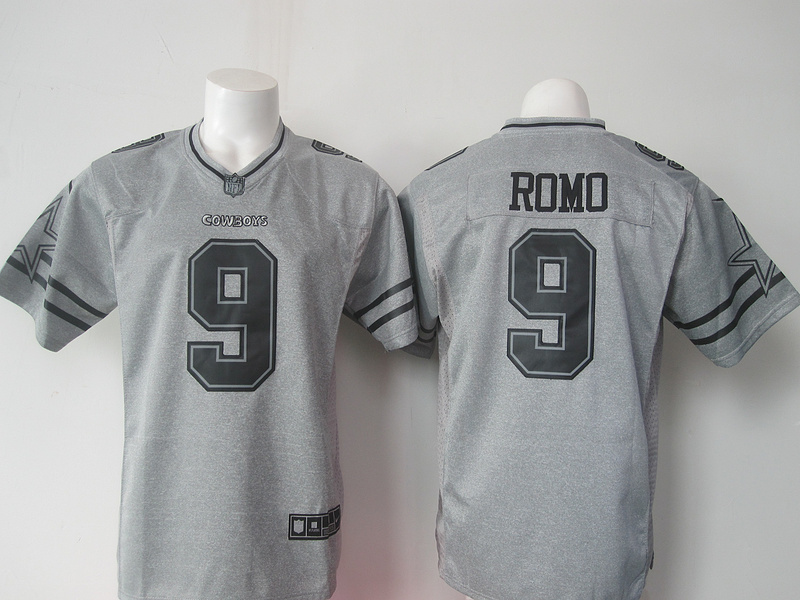 NFL Dallas Cowboys #9 Romo Gridiron Gray Limited New Jersey