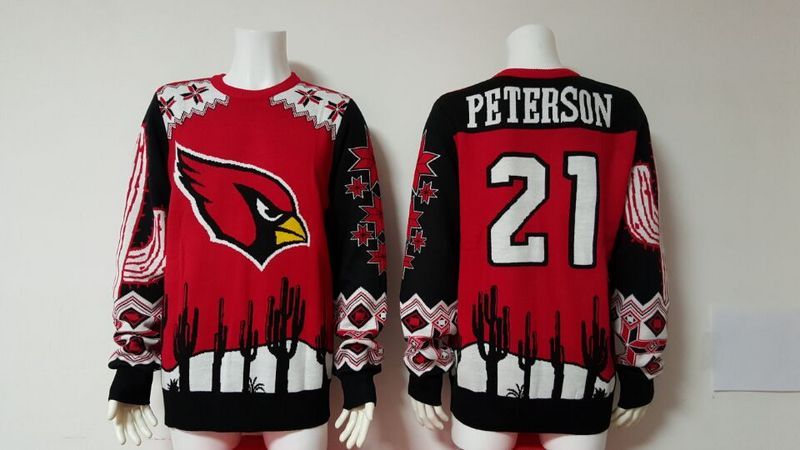 NFL Arizona Cardinals #21 Peterson Red Sweater