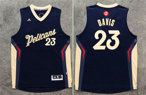 NBA New Orleans Pelicans #23 Davis Blue 2015 Christmas Jersey