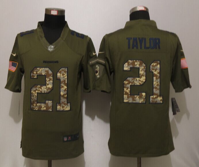 New Nike Washington Redskins 21 Taylor Green Salute To Service Limited Jersey