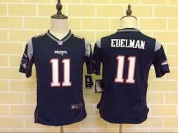 Youth New England Patriots #11 Julian Edelman Blue Game Jersey