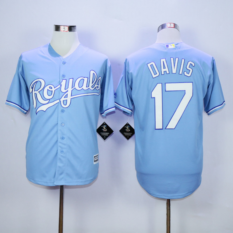 MLB Kansas City royals #17 Davis L.Blue Jersey