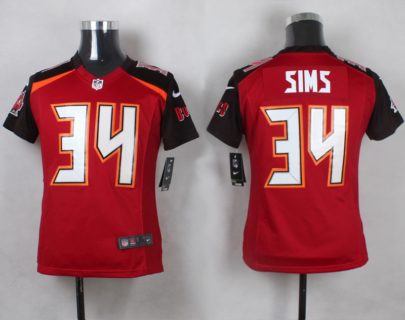 Youth Nike Tampa Bay Buccaneers #34 Sims Red Limited Jersey