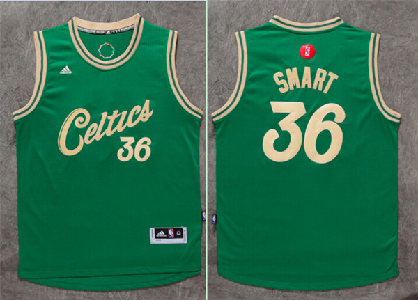 NBA Boston Celtics #36 Smart Green 15-16 Christmas Jersey