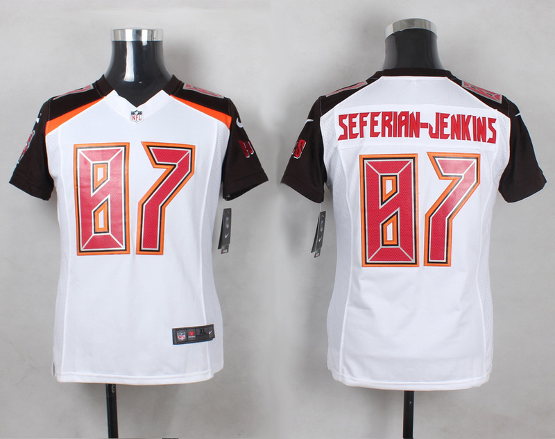 Youth Nike Tampa Bay Buccaneers #87 Seferian-Jenkins White Limited Jersey