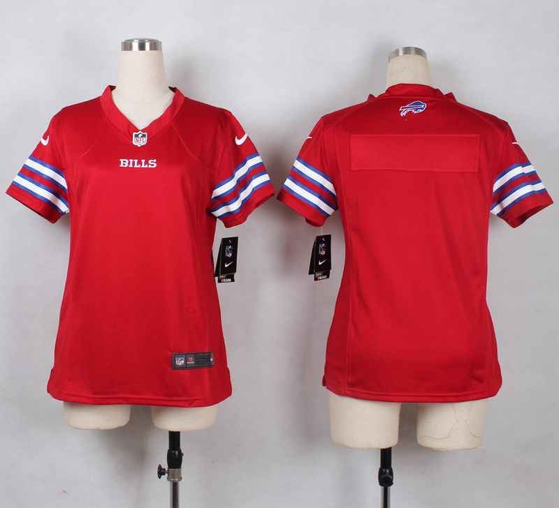 Women Buffalo Bills Blank Red Jersey