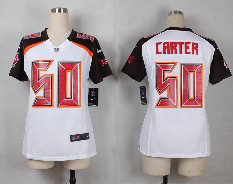 Women Nike Tampa Bay Buccaneers #50 Carter White Limited Jersey