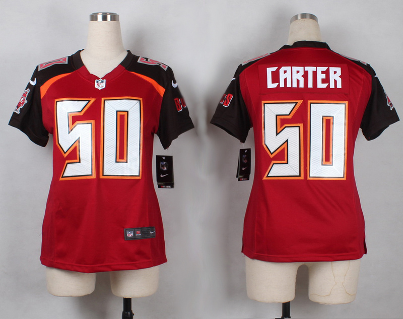 Women Nike Tampa Bay Buccaneers #50 Carter Red Limited Jersey