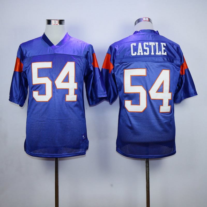 NCAA Mountain State #54 Castle Blue Football Movie Blue Jersey 