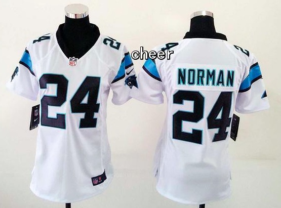 NFL Carolina Panthers #24 Norman White Women Jersey