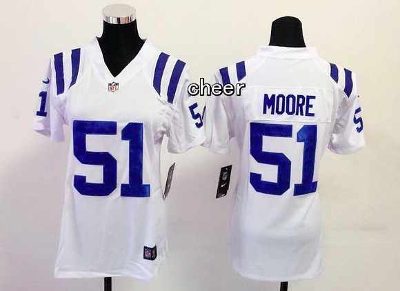 NFL Indianapolis Colts #51 Moore white Women Jersey
