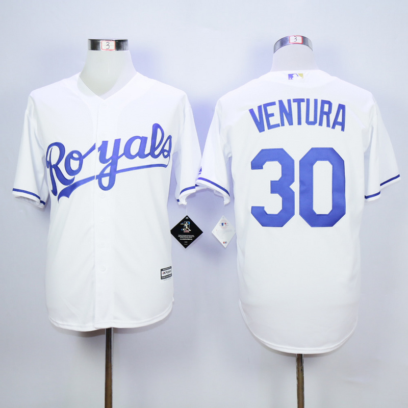 MLB Kansas City Royals #30 Ventura White New Jersey