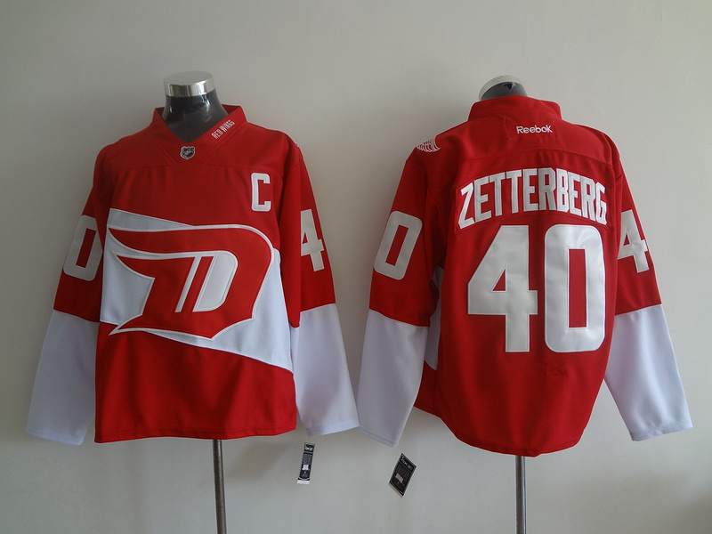 NHL Detroit Red Wings #40 Zetterberg Red 2016 Winter Stadium Series Jersey