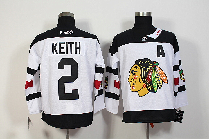 NHL Chicago Blackhawks #2 Keith White Jersey with A Patch