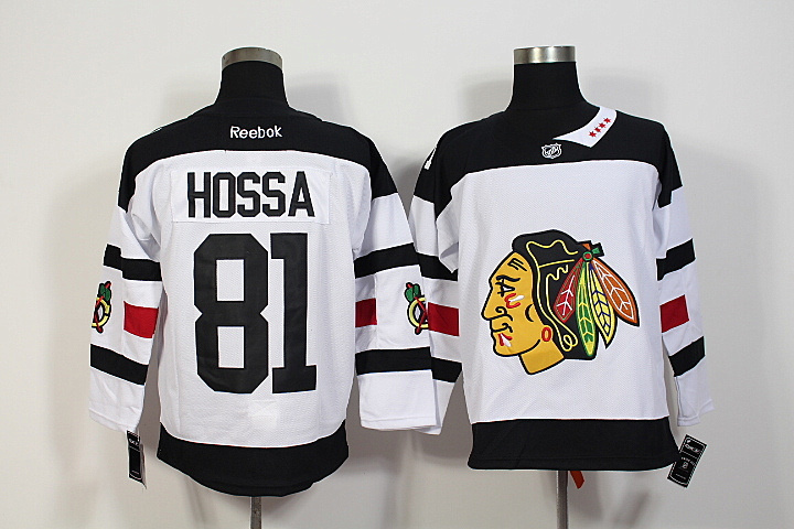 NHL Chicago Blackhawks #81 Hossa White Jersey