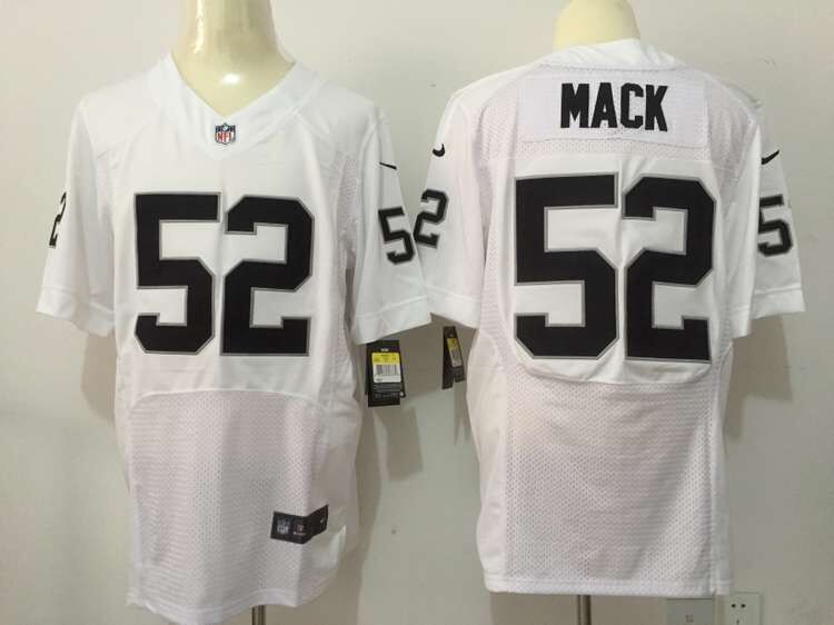 Nike Oakland Raiders #52 Mack White Elite Jersey