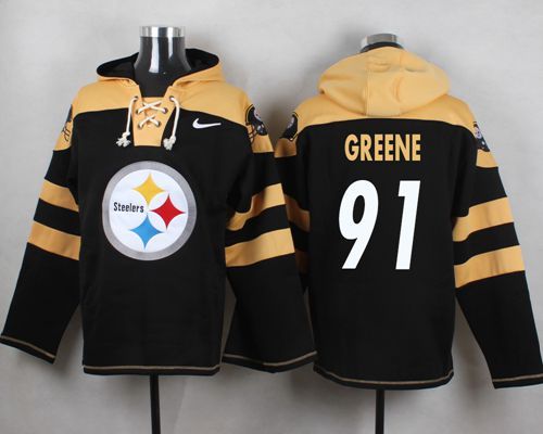 NFL Pittsburge Steelers #91 Greene Black Hoodie