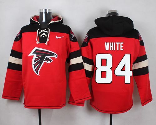NFL Atlanta Falcons #84 White Red Hoodie