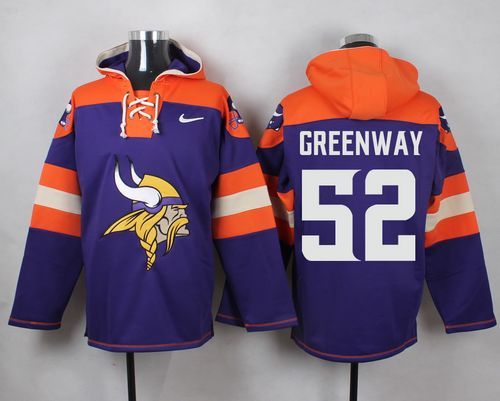 NFL Minnesota Vikings #52 Greenway Purple Hoodie