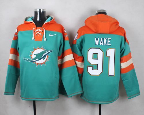 NFL Miami Dolphins #91 Wake Green Hoodie