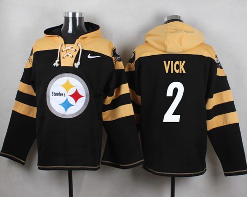 NFL Pittsburge Steelers #2 Vick Black Hoodie