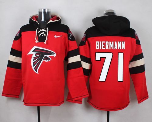 NFL Atlanta Falcons #71 Biermann Red Hoodie