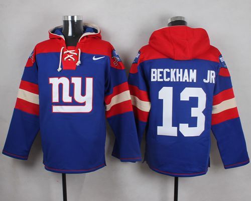 NFL New York Giants #13 Beckham JR Blue Hoodie