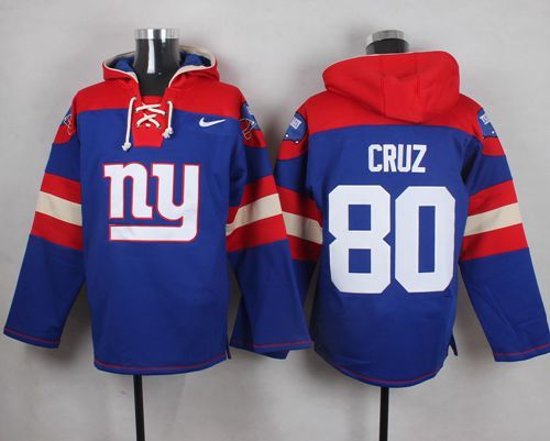 NFL New York Giants #80 Cruz Blue Hoodie