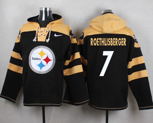 NFL Pittsburge Steelers #7 Roethlisberger Black Hoodie