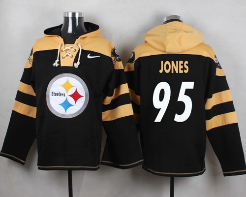 NFL Pittsburge Steelers #95 Jones Black Hoodie