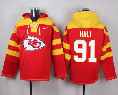 NFL Kansas City Chiefs #91 Hali Red Hoodie