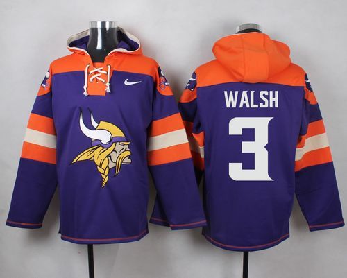 NFL Minnesota Vikings #3 Walsh Purple Hoodie