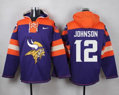 NFL Minnesota Vikings #12 Johnson Purple Hoodie