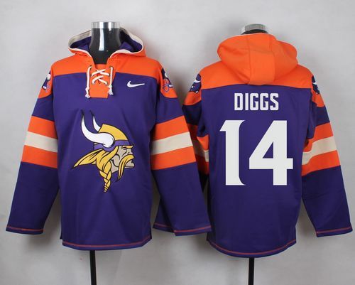 NFL Minnesota Vikings #14 Diggs Purple Hoodie