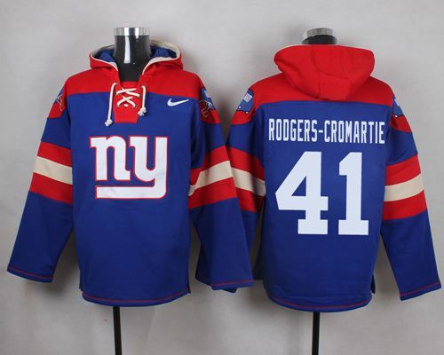 NFL New York Giants #41 Rodgers-Cromartie Blue Hoodie