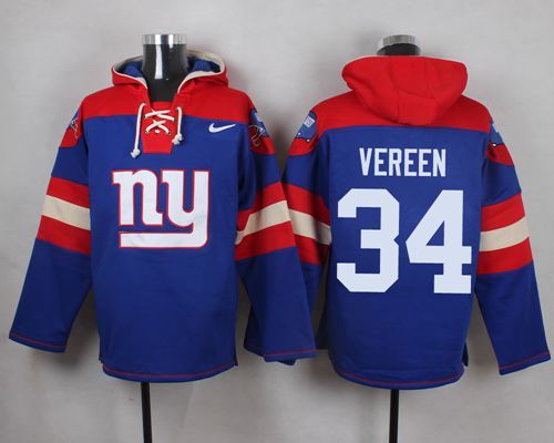 NFL New York Giants #34 Vereen Blue Hoodie