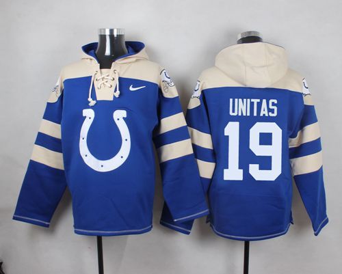 NFL Indianapolis Colts #19 Unitas Blue Hoodie