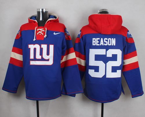 NFL New York Giants #52 Beason Blue Hoodie